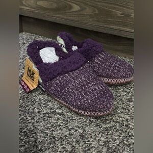 Purple Knit Slippers